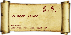 Salamon Vince névjegykártya